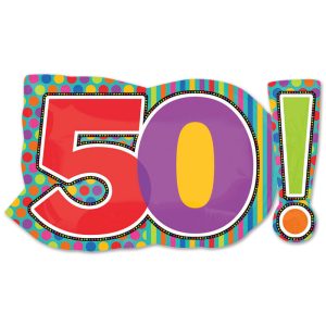 50 Birthday Mylar Balloon 29 Inch Infalted