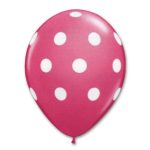 Bright Pink Polka Dot Printed Latex Party Balloon 12 inch high-quality cheap balloons nyc delivery