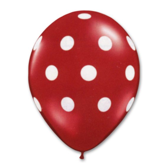 Red Latex Party Balloons Polka Dot 12 inch from Balloon Shop NYC