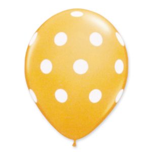 Yellow Latex Party Balloons Polka Dot 12 inch from Balloon Shop NYC