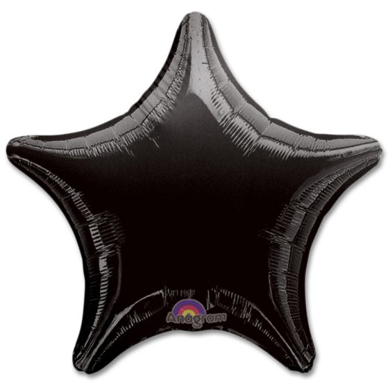 Black Solid Color Foil Party Balloon 19 inch from Balloon Shop NYC