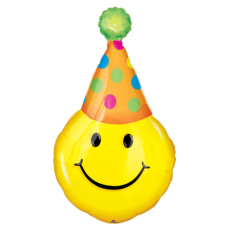 12" LARGE Helium High Quality HAPPY Birthday Party Balloons SMILEY FACE baloons