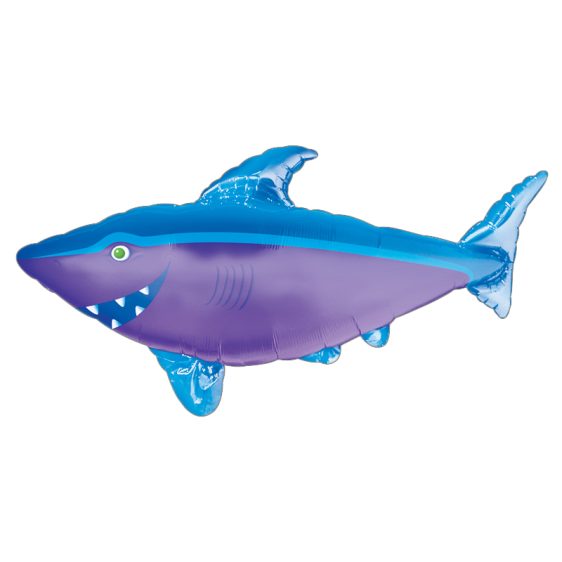 Blue Shark Foil Mylar Balloon from Balloon Shop NYC