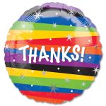 Thanks Stripes Mylar Party Balloon from Balloons Shop NYC
