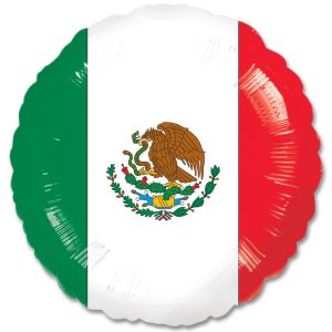 Mexican Flag Mylar Balloon 18 Inch from Balloon Shop NYC