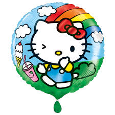Hello Kitty Mylar Party Balloon 18 Inch Inflated