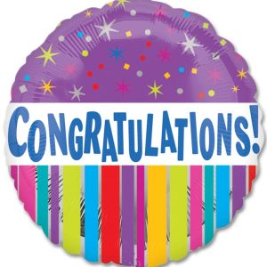 Congratulations Stars and Stripes Mylar Party Balloon from Balloons Shop NYC