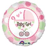 New Baby Girl Buggy Gift Balloon from Balloons Shop NYC