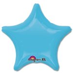 Caribbean Blue Star Solid Color Foil Party Balloon 19 inch from Balloon Shop NYC