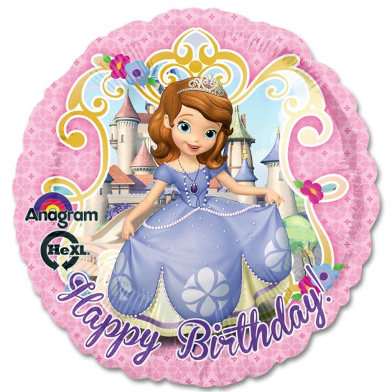 Sofia the First Happy Birthday Mylar Balloon from Balloon Shop NYC