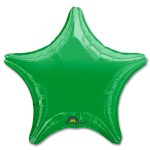 Metallic Green Star Solid Color Foil Party Balloon 19 inch from Balloon Shop NYC