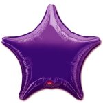 Purple Star Solid Color Foil Party Balloon 19 inch from Balloon Shop NYC