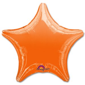 Orange Star Solid Color Foil Party Balloon 19 inch from Balloon Shop NYC t_MetallicOrange-