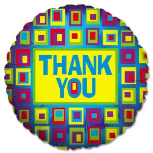 Thank You Squares Mylar Balloon from Balloons Shop NYC