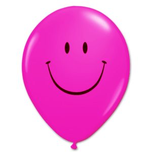 Smile Face Wild Berry Latex 12 inch Party Balloon from Balloon Shop NYC