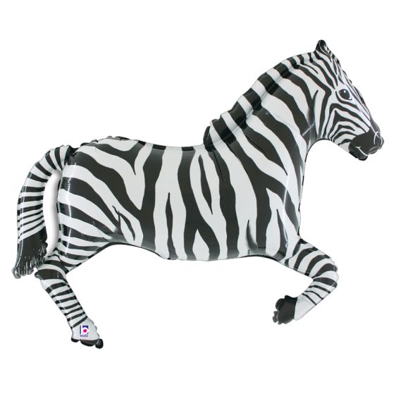 Zebra Foil Mylar Balloon from Balloon Shop NYC