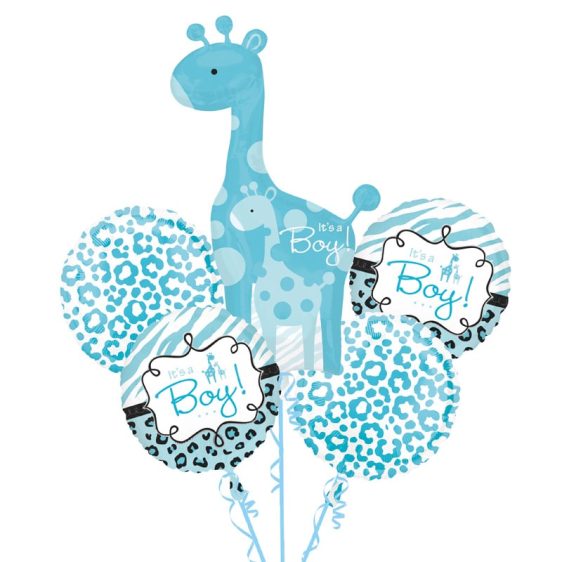 Baby Boy Safari Balloon Bouquet from Balloons Shop NYC