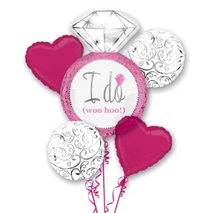 I Do Pink Wedding Mylar Balloon Bouquet from Balloons Shop NYC
