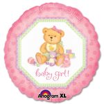 Baby Girl Teddy Bear Gift Balloon from Balloons Shop NYC