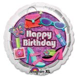 Glitsy Girl Happy Birthday Mylar Balloon from Balloon Shop NYC