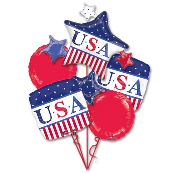 American Classic Patriotic Balloon Bouquet from Balloons Shop NYC