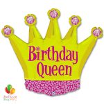 Birthday Queen Party Mylar Balloon 36 inch Inflated high-quality cheap balloons nyc delivery