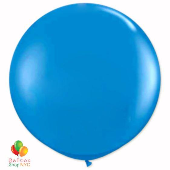 Bright Blue Latex Party Balloon 17 inch Inflated delivery Balloon Shop NYC