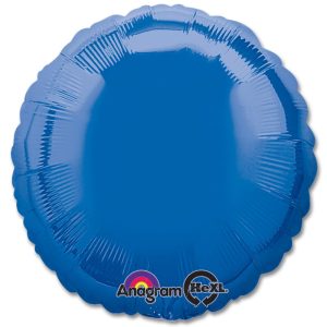 Dark Blue Circle 18 Mylar Party Balloon from Balloons Shop NYC