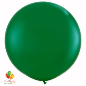 Forest Green Latex Party Balloon 17 inch Inflated Round delivery Balloons Shop NYC