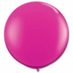 Latex Party Balloon 36 Inch Round Magenta from Balloons Shop NYC