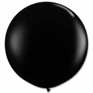 Latex Party Balloon 36 Inch Round Onyx Black from Balloons Shop NYC