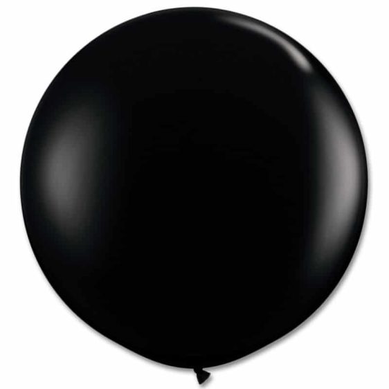 Latex Party Balloon 36 Inch Round Onyx Black from Balloons Shop NYC