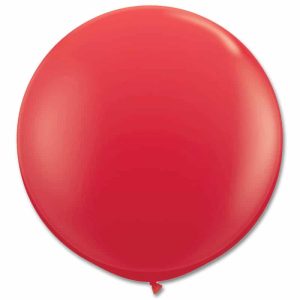 Standard Red Latex Party Balloon 36 inch Round Inflated