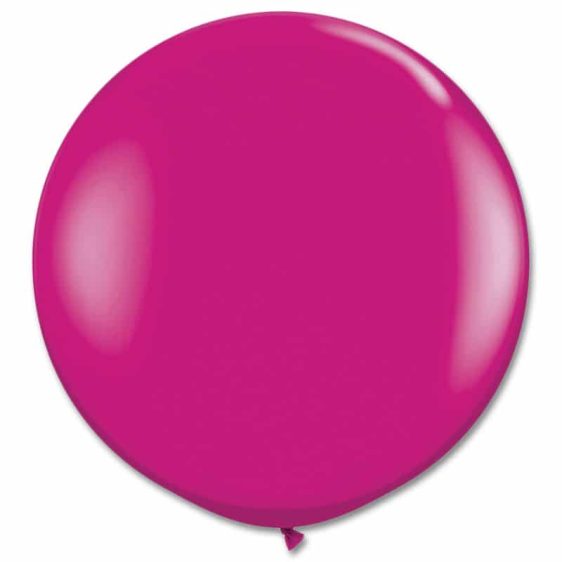 Latex Party Balloon 36 Inch Round Wild Berry from Balloons Shop NYC