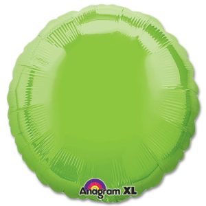 Lime Green Circle 18 Mylar Party Balloon from Balloons Shop NYC