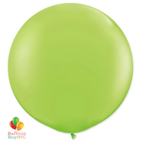 Lime Green Latex Round Party Balloon 17 inch Inflated Delivery Balloon Shop NYC