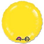 Metallic Yellow Circle 18 Mylar Party Balloon from Balloons Shop NYC