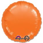 Orange Circle 18 Mylar Party Balloon from Balloons Shop NYC