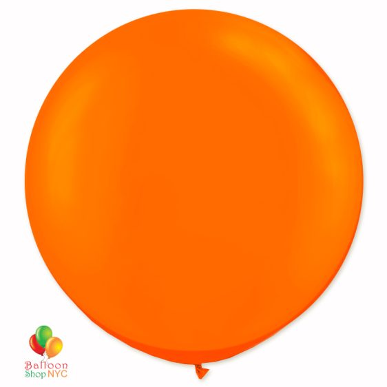 Bright Orange Latex Party Balloon 17 inch Inflated delivery Balloons Shop NYC