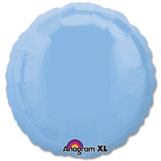 Pastel Blue Circle 18 Mylar Party Balloon from Balloons Shop NYC