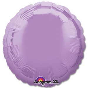 Pearl Lavender Circle 18 Mylar Party Balloon from Balloons Shop NYC