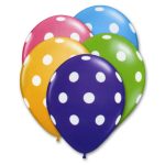 Tropical Assortment Latex Party Balloons Polka Dot 12 inch from Balloon Shop NYC