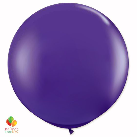 Regal Purple Round Latex Party Balloon 17 inch Inflated -cheap balloons nyc delivery
