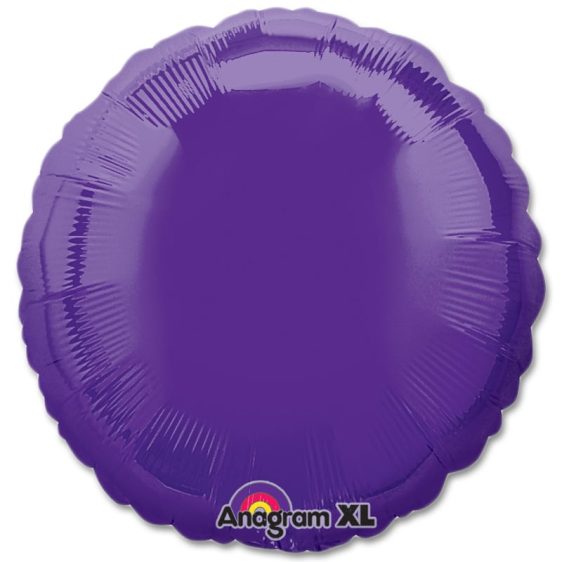 Quartz Purple Circle 18 Mylar Party Balloon from Balloons Shop NYC