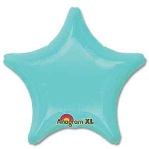 Robins Egg Blue Star Solid Color Foil Party Balloon 19 inch from Balloon Shop NYC