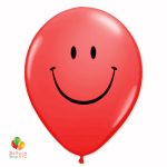 Smile Face Red Latex Party Balloon 12 inch Inflated delivery Balloon Shop NYC