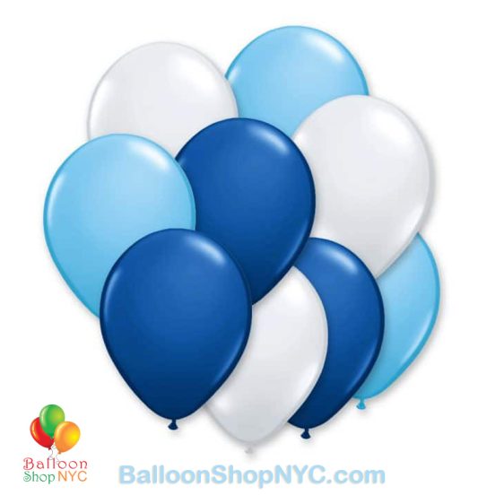 Ultimate Blue 12 inch Latex Party Balloons Bouquet Inflated high-quality cheap balloons nyc delivery