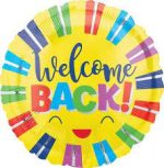 Welcome Back Mylar Party Balloon 18 Inch Inflated