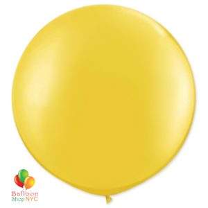 Yellow Latex Party Balloon 24 inch Round Inflated Helium cheap balloons NYC delivery