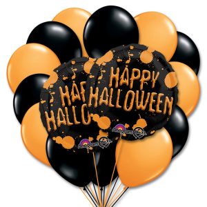 Halloween Splatter w 13 Latex Balloons Bouquet from Balloons Shop NYC